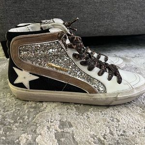 Gold Goose slide mid tops